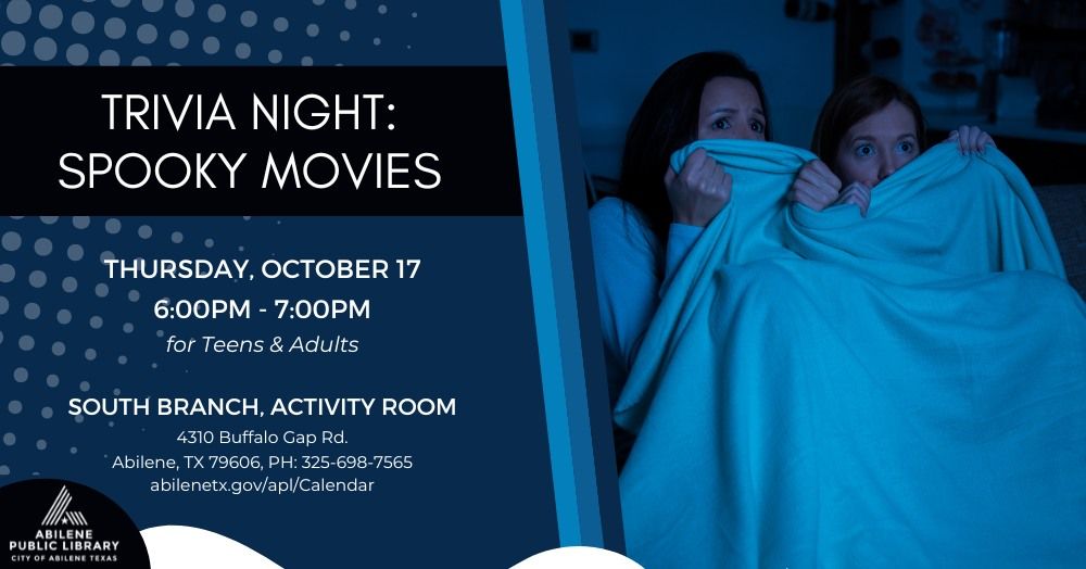 Trivia Night: Spooky Movies (South Branch)