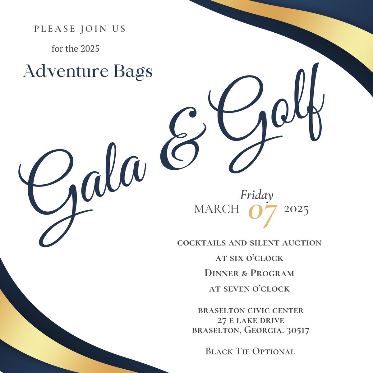 Adventure Bags 2025 Gala & Golf 