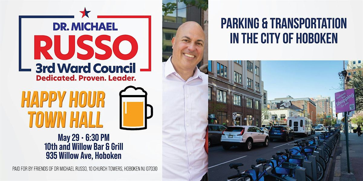Hoboken Parking and Transportation Happy Hour Town Hall