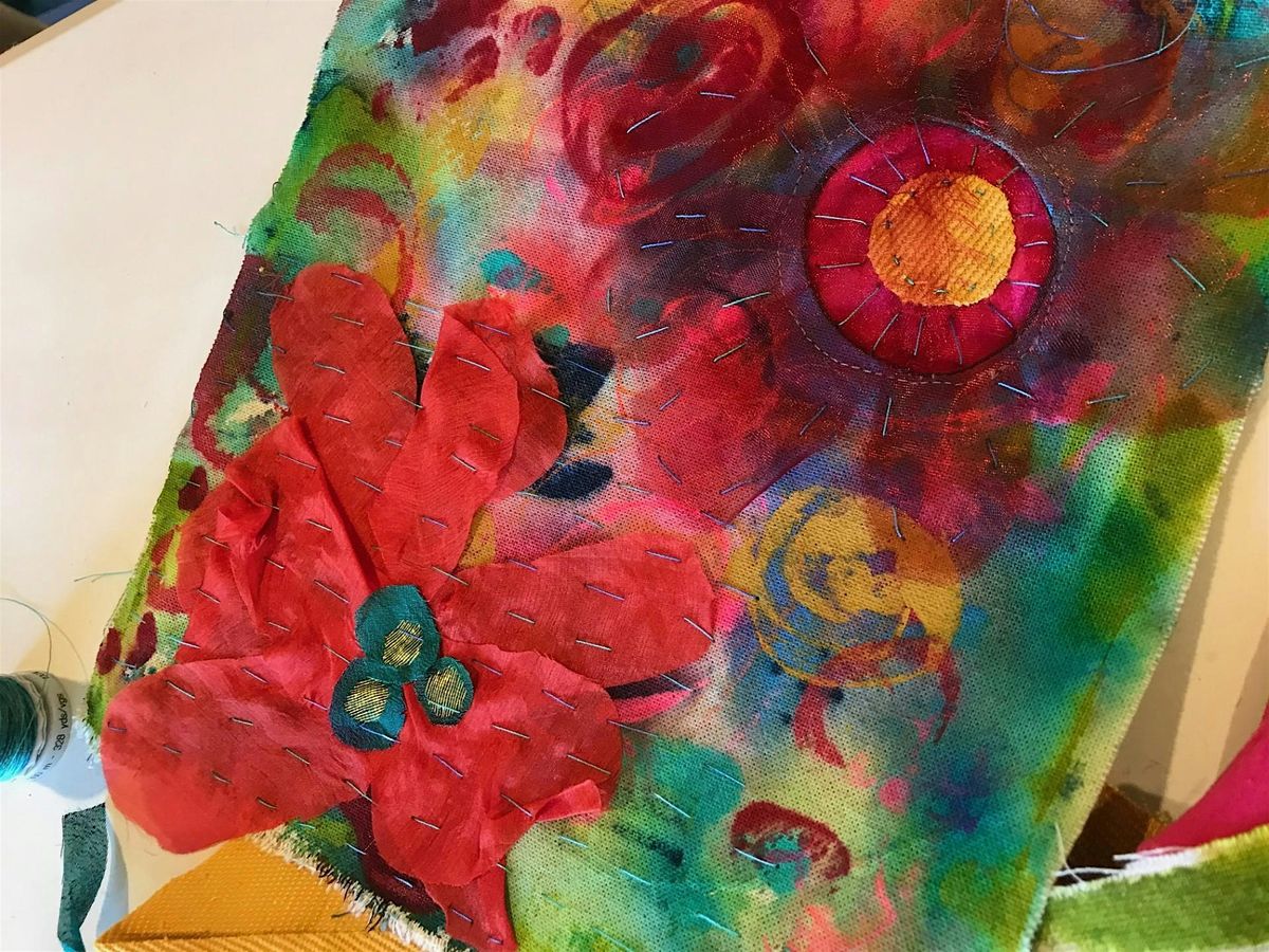 Creative Textiles - paint and stitch samplers