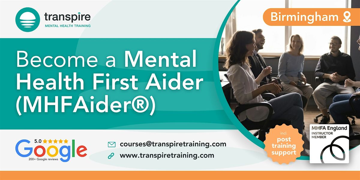 2-Day Mental Health First Aid Course Birmingham