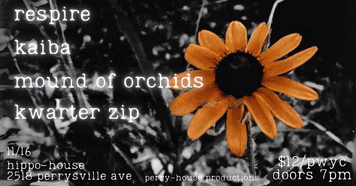 RESPIRE (Toronto Screamo), KAIBA, MOUND OF ORCHIDS, KWARTER ZIP