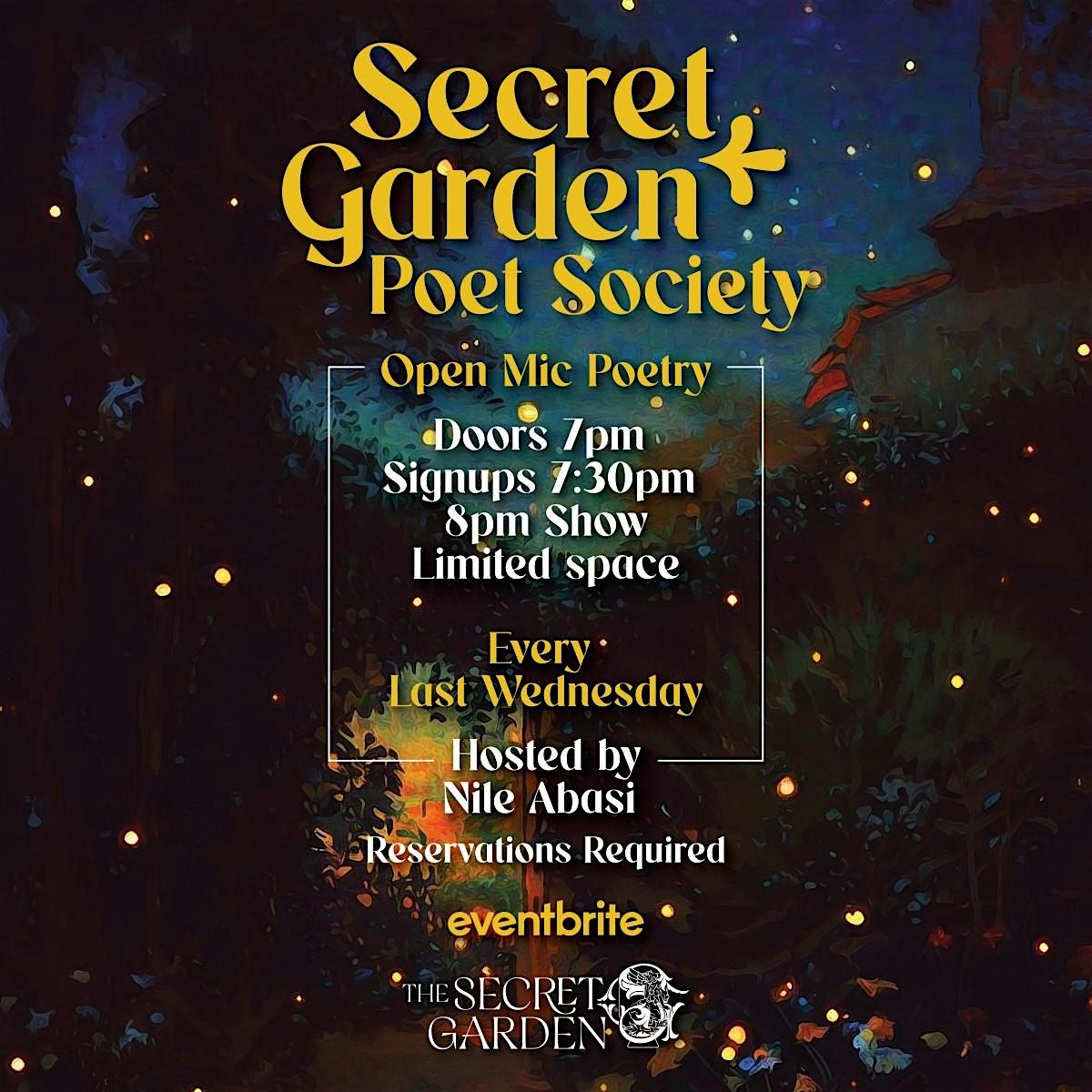 The Secret Garden Poet Society open mic