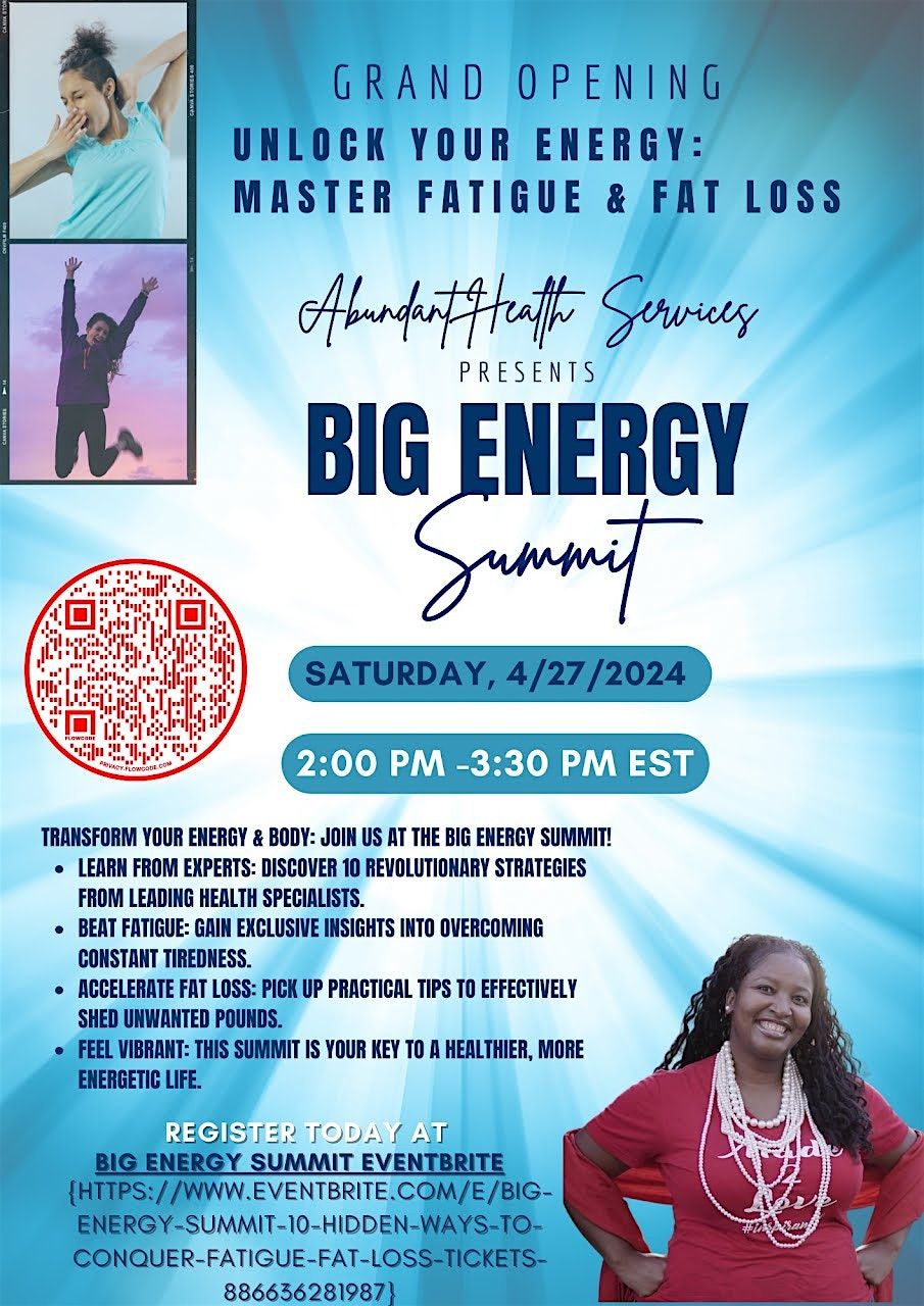 Big Energy Summit ~ 10 hidden ways to conquer fatigue & fat loss