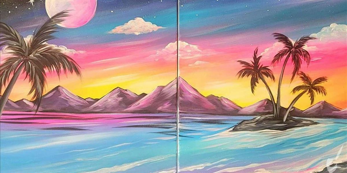 Paradise and Palm Trees - Date Night - Paint and Sip by Classpop!\u2122