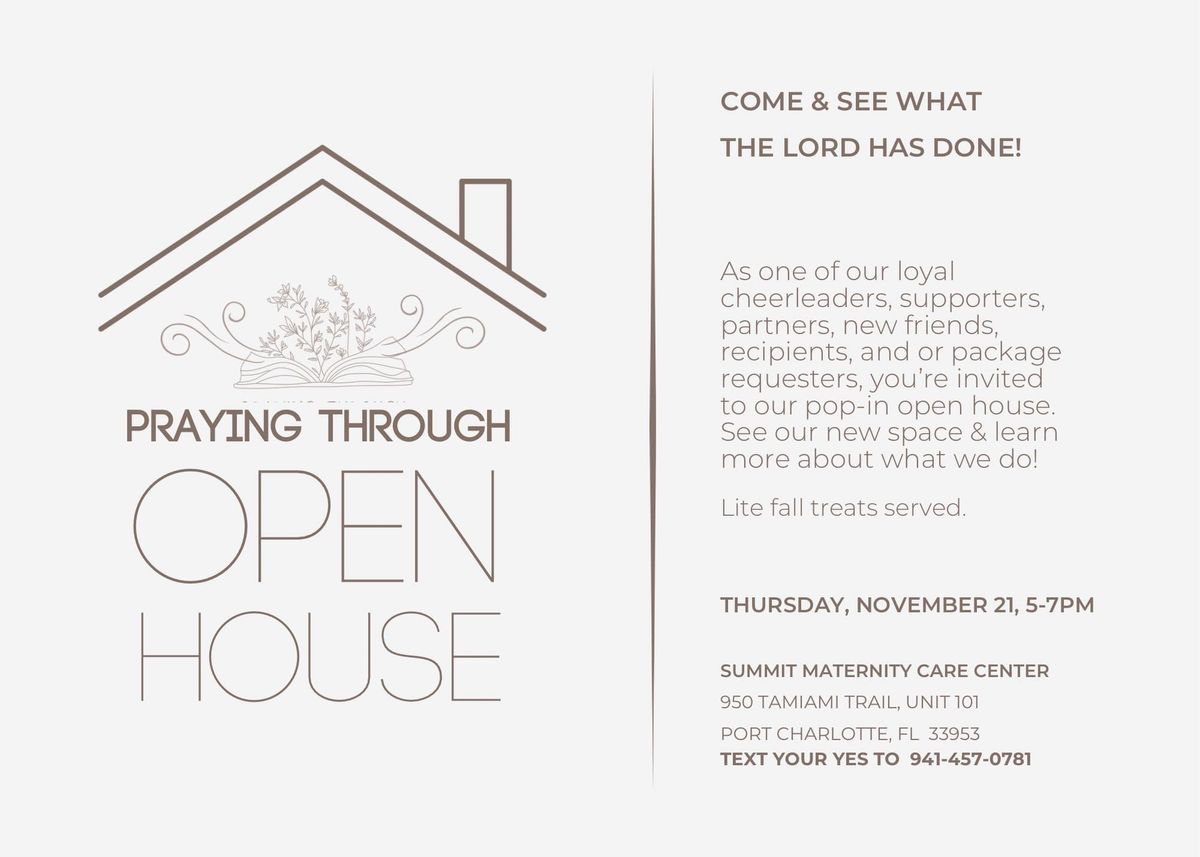 Praying Through Open House