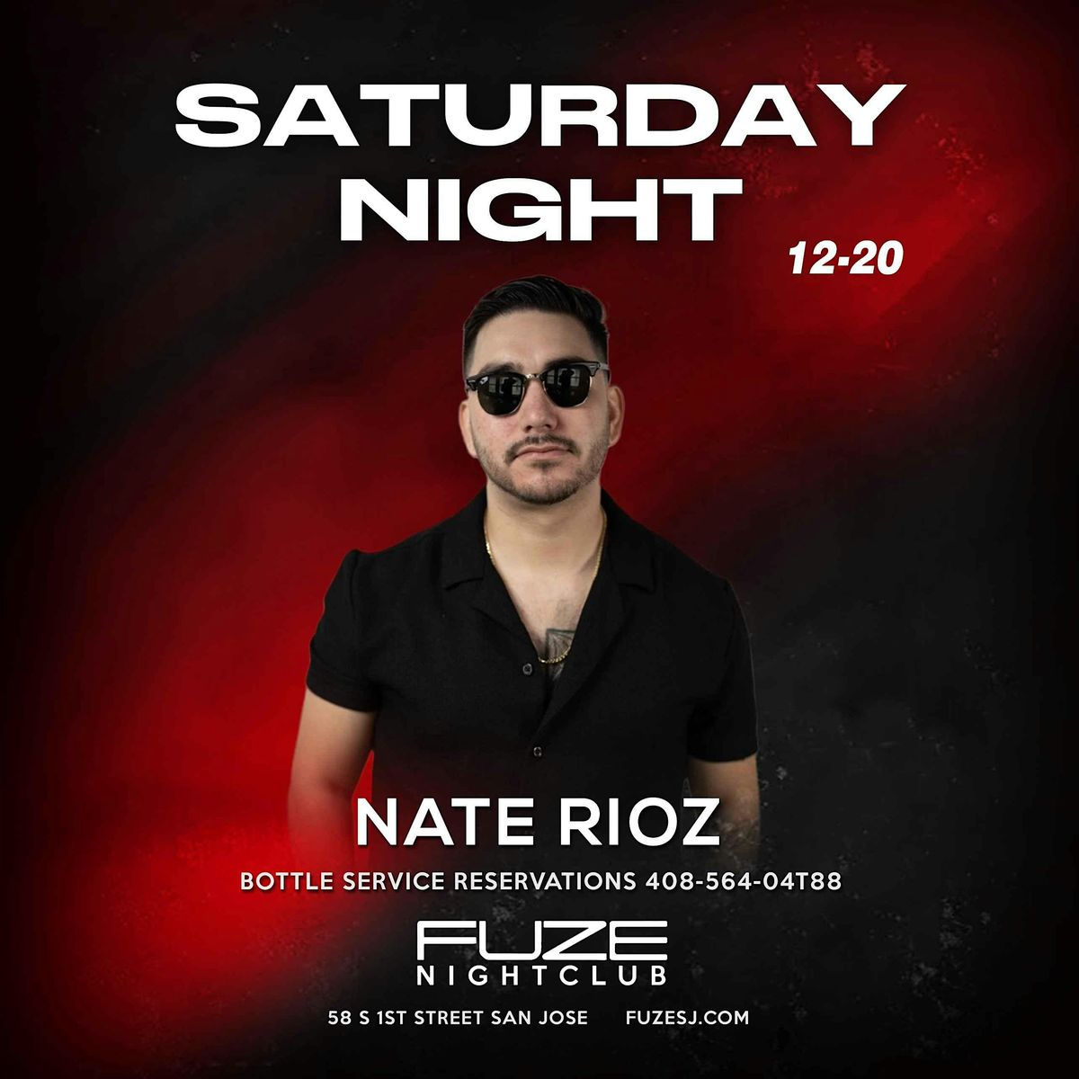 SATURDAY DECEMBER 20TH  NATE RIOZ