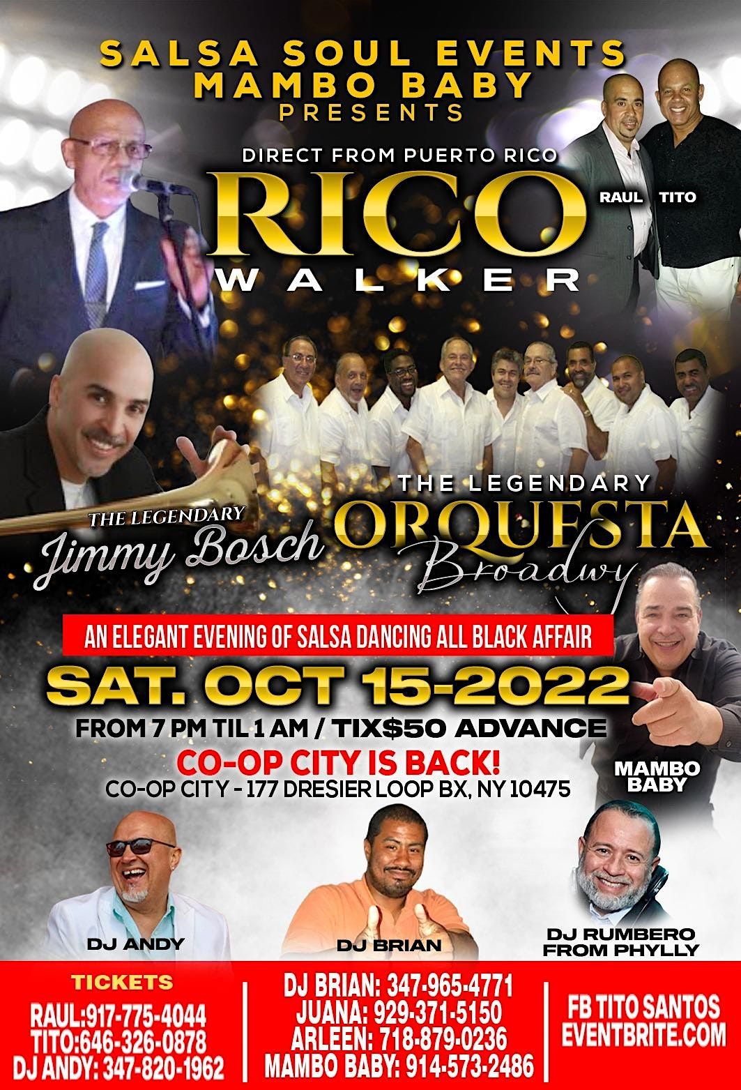 Salsa All Black Affair Direct from Puerto Rico ! Rico Walker Jimmy ...