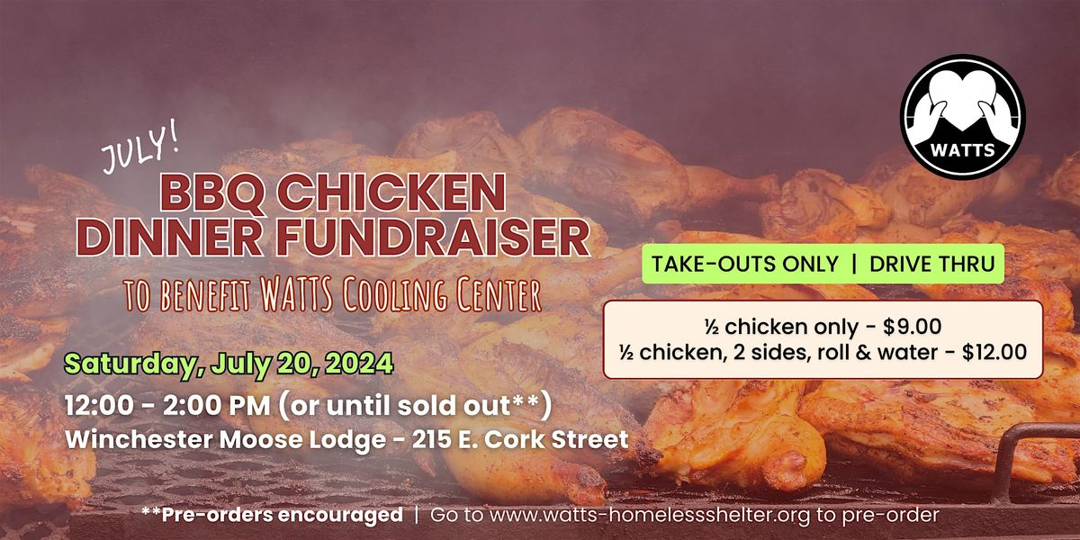 Chicken BBQ to benefit the WATTS Cooling Center