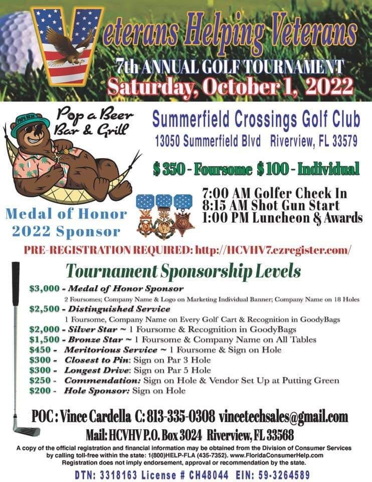 Veterans Helping Veteran 7th Annual Golf Tournament