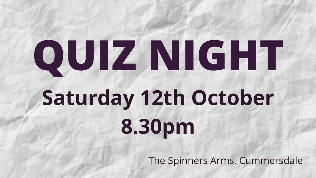 QUIZ NIGHT!!!