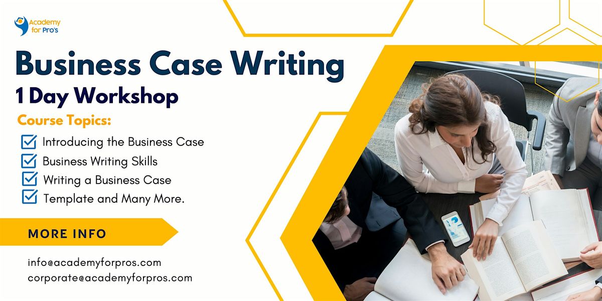 Business Case Writing 1 Day Workshop in Santa Maria, CA