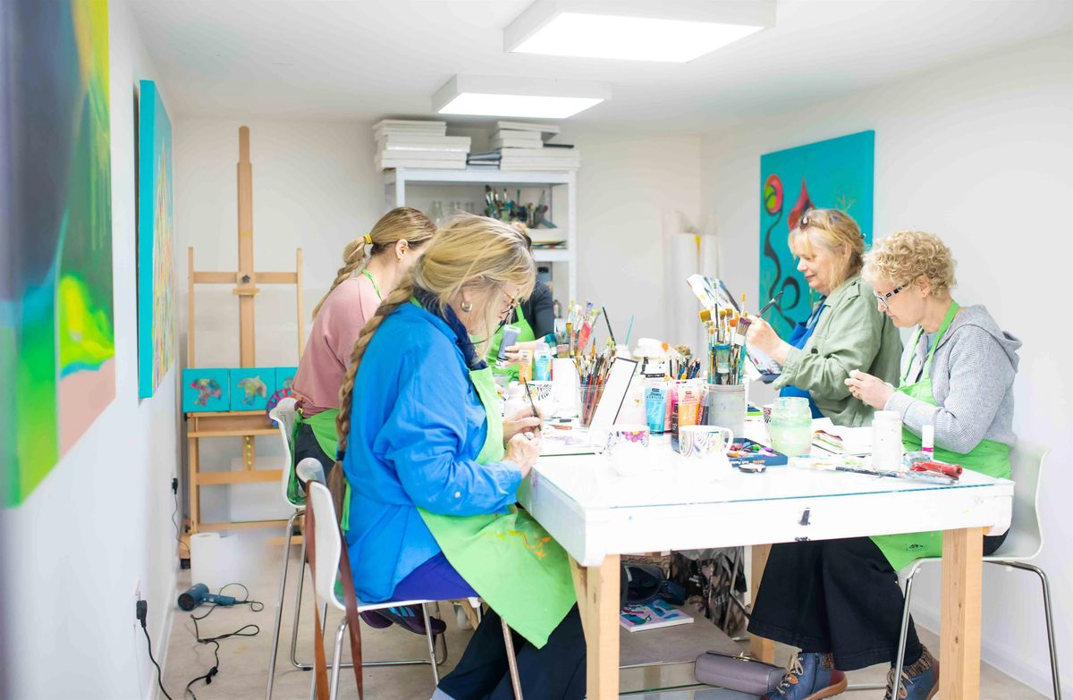 Intuitive Abstract Art Journaling Painting Workshop Brighton & Hove
