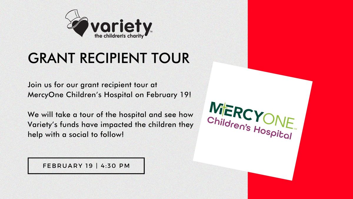 Grant Recipient Tour - MercyOne Children's Hospital