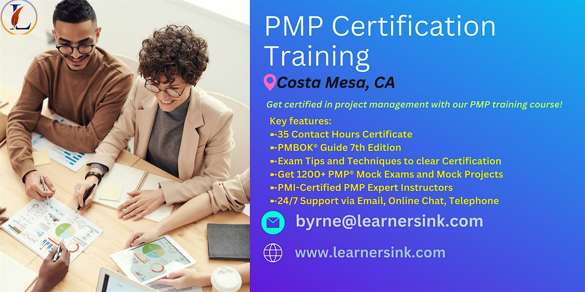 Confirmed 4 Day PMP Bootcamp In Costa Mesa, CA