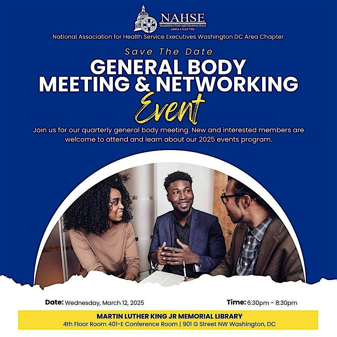 NAHSE WMAC General Body Meeting and Networkng Social