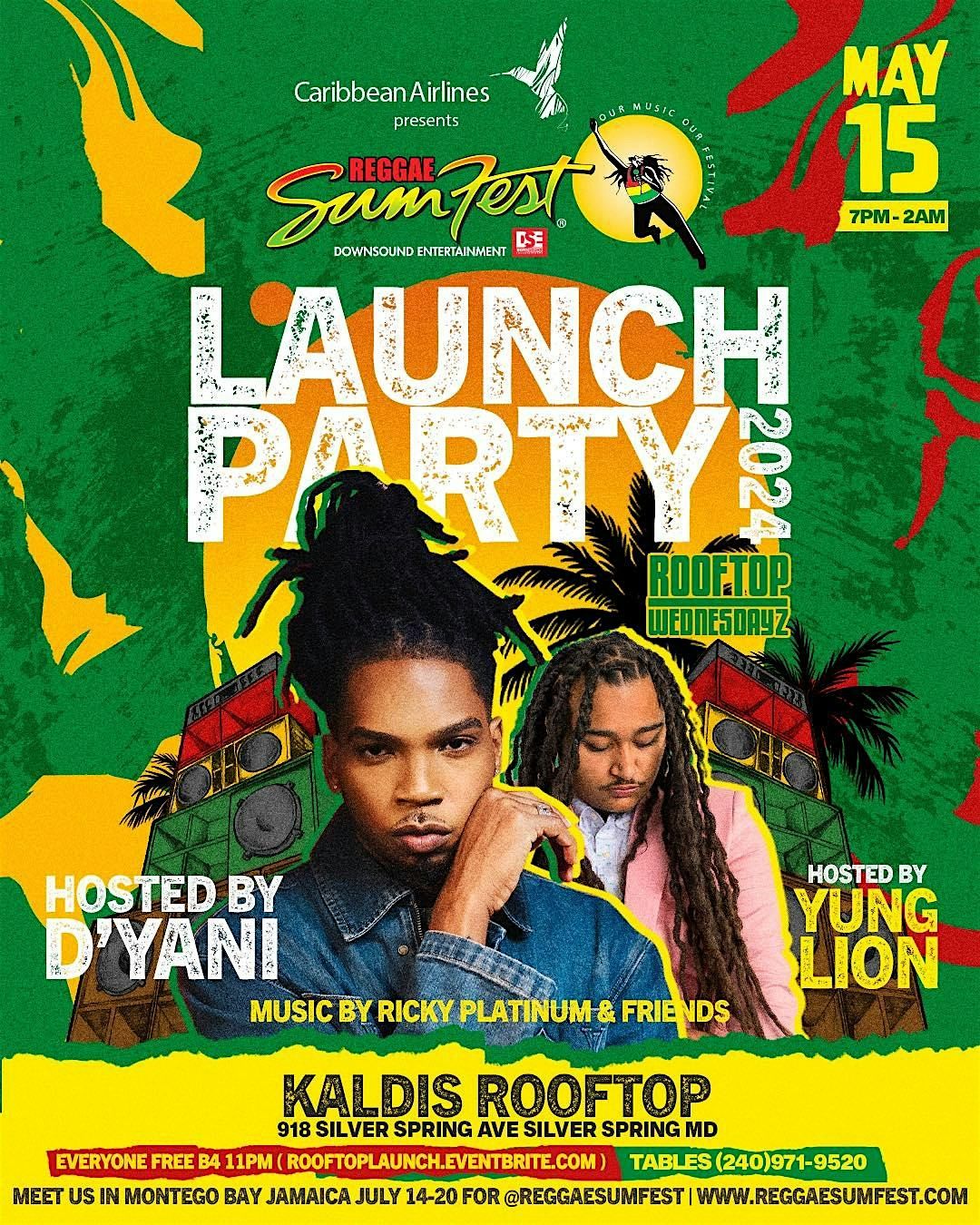REGGAE SUMFEST 2024 LAUNCH PARTY HOSTED BY D'YANI & YUNG LION