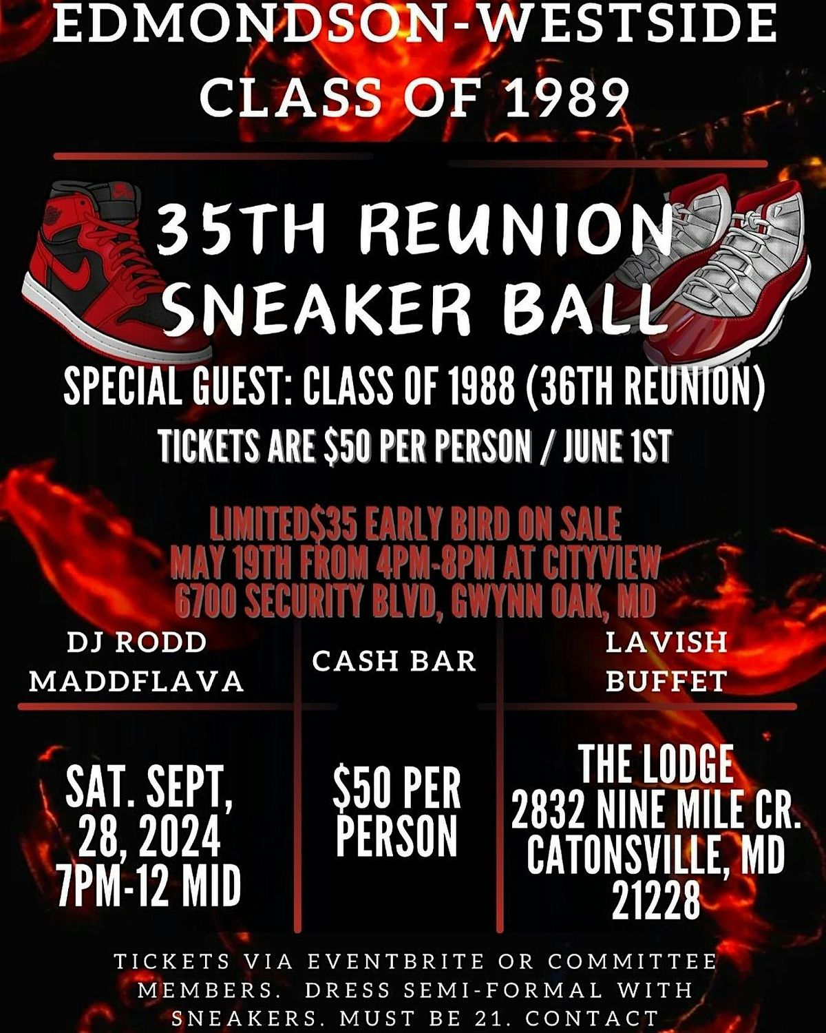 Edmondson Class of 89  35th Reunion Sneaker Ball \/Special Guest Class of 88