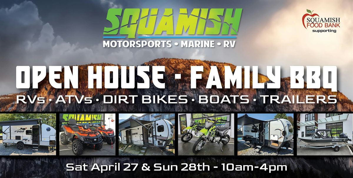 Spring Open House - BBQ - Food Drive at Squamish Motorsports RV, ATV, Dirt Bike, Boat Showcase