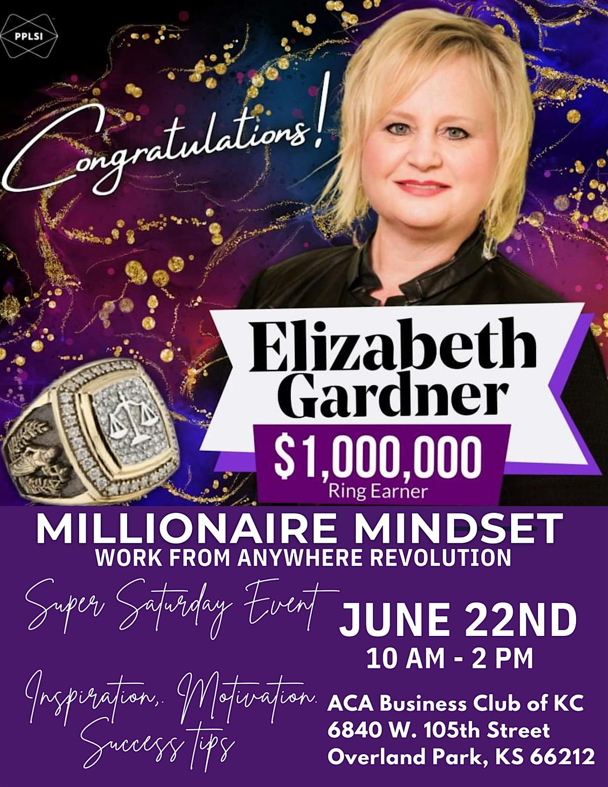 Millionaire Mindset with Mrs. Elizabeth Gardner, $1M Ring Earner, ACA ...