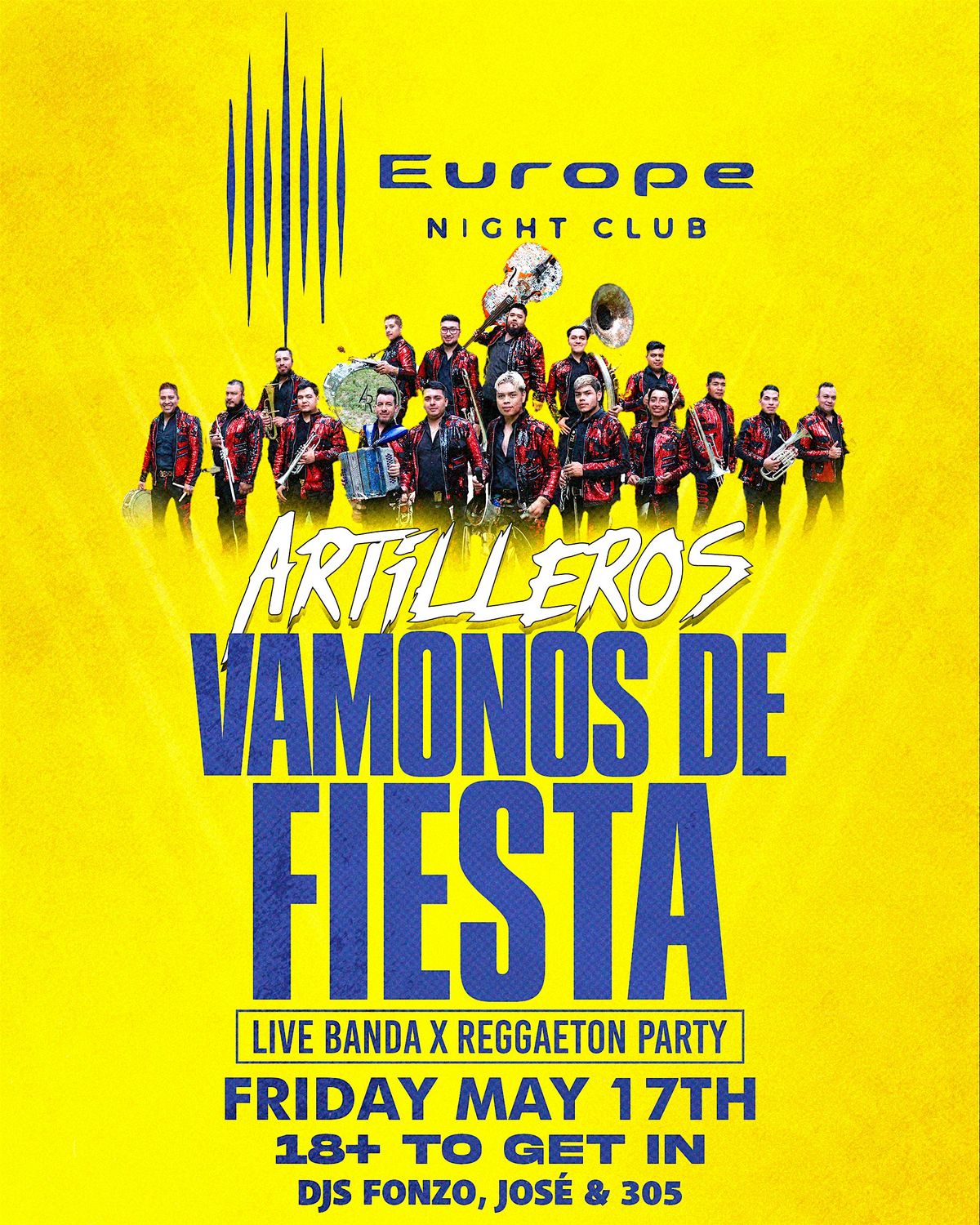 LIVE BANDA X REGGAETON PARTY AT EUROPE 18+ EVENT
