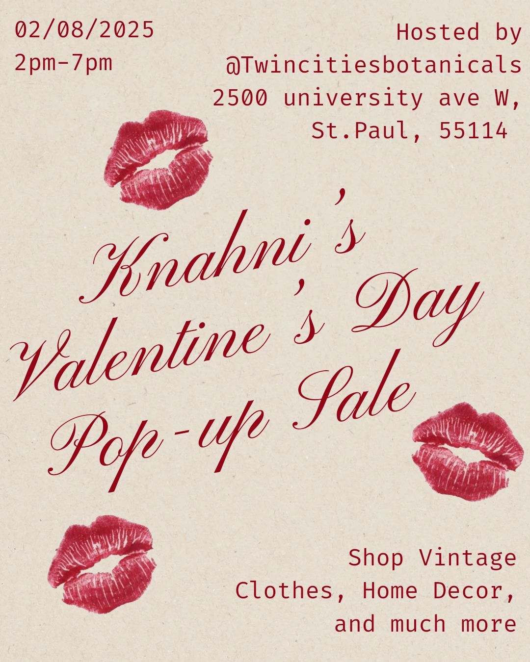 Valentines day Pop-Up Shop \u2661~(^-^~)