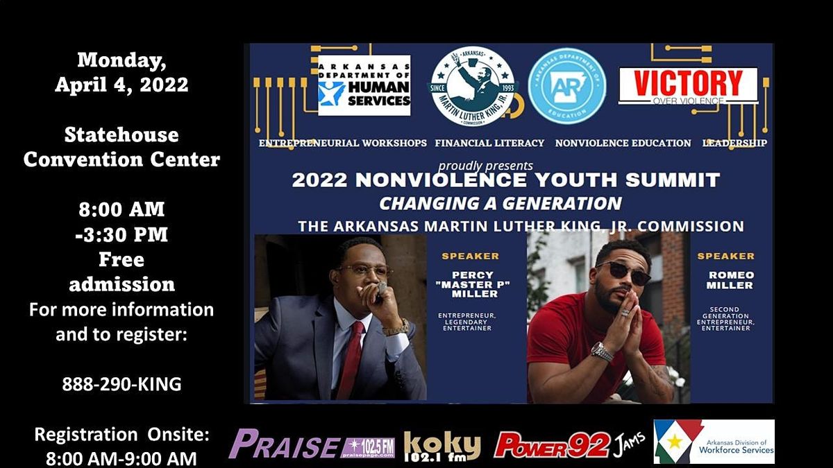 2022 Nonviolence Youth Summit And Commemorative Vigil, State House ...