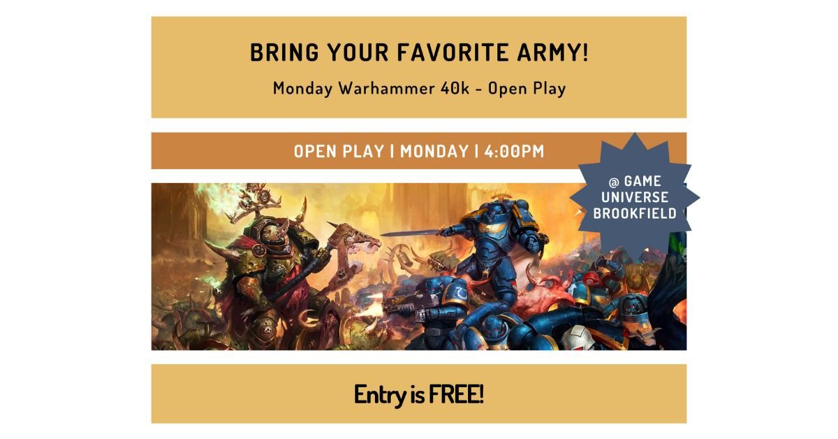 Warhammer 40k Open Play