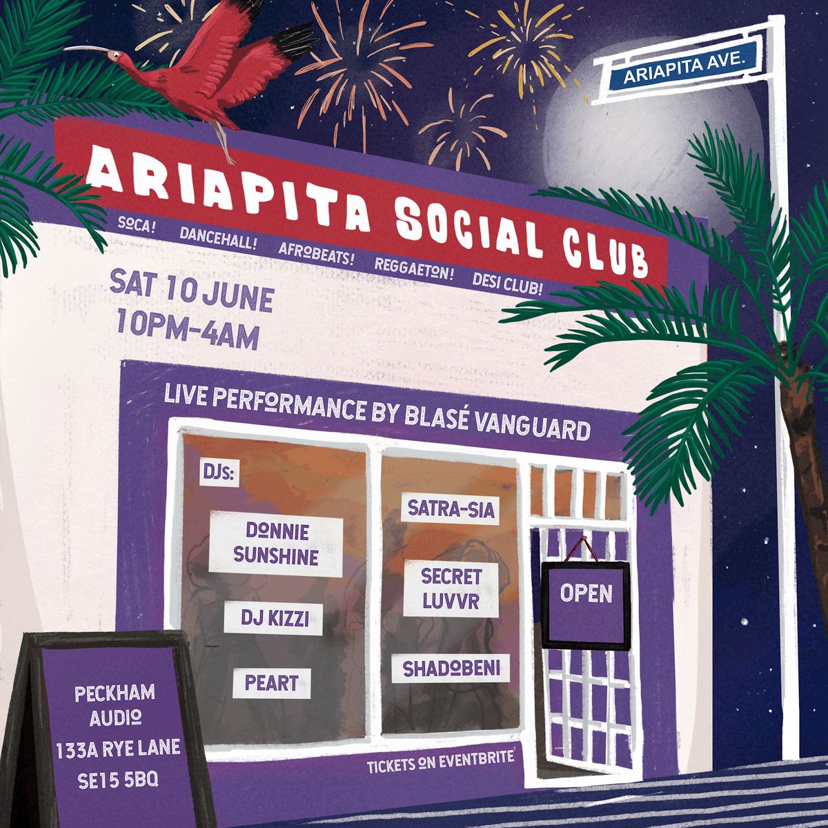Ariapita Social Club goes South! Soca Dancehall Afrobeats Reggaeton Desi