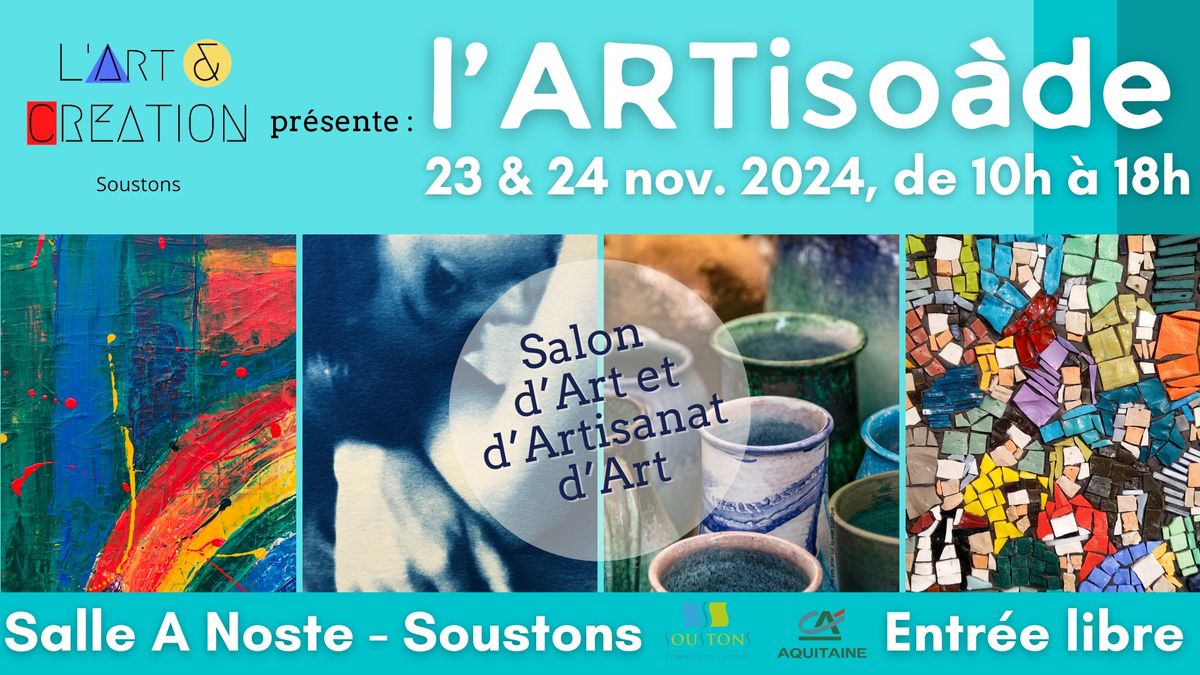 l'ARTiso\u00e0de - 23 & 24 novembre 2024 - Salle A Noste - Soustons (Landes-40)