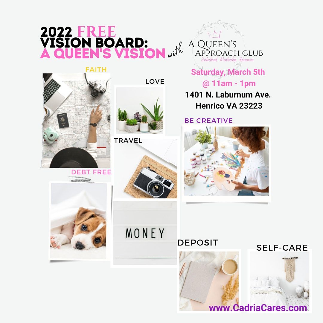 A Queens Vision: Create Your Vision Board for 2022, 1401 N Laburnum Ave ...