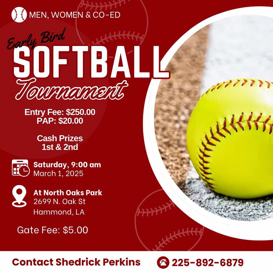 EARLY BIRD SOFTBALL TOURNAMENT