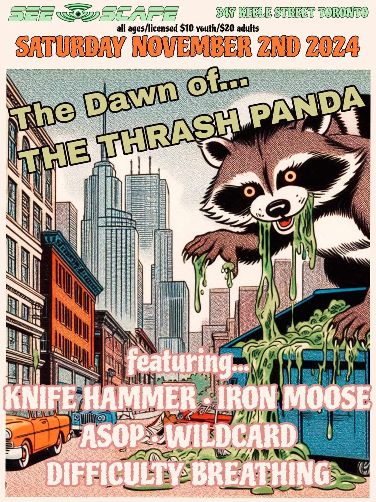 KNIFEHAMMER \/ IRON MOOSE \/ WILDCARD \/ ASOP \/ DIFFICULTY BREATHING 