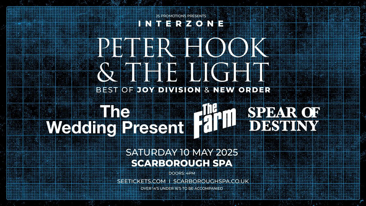 Interzone: Peter Hook & The Light, The Wedding Present, The Farm and Spear of Destiny