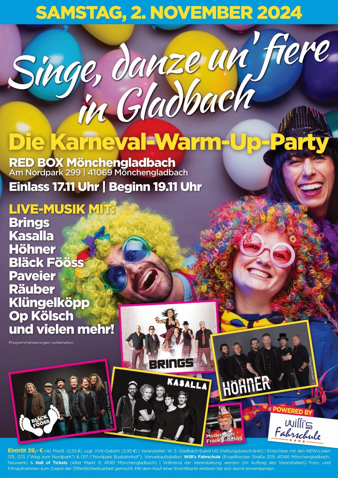 Singe Danze un Fiere in Gladbach Die Karnevals Warm Up Party 