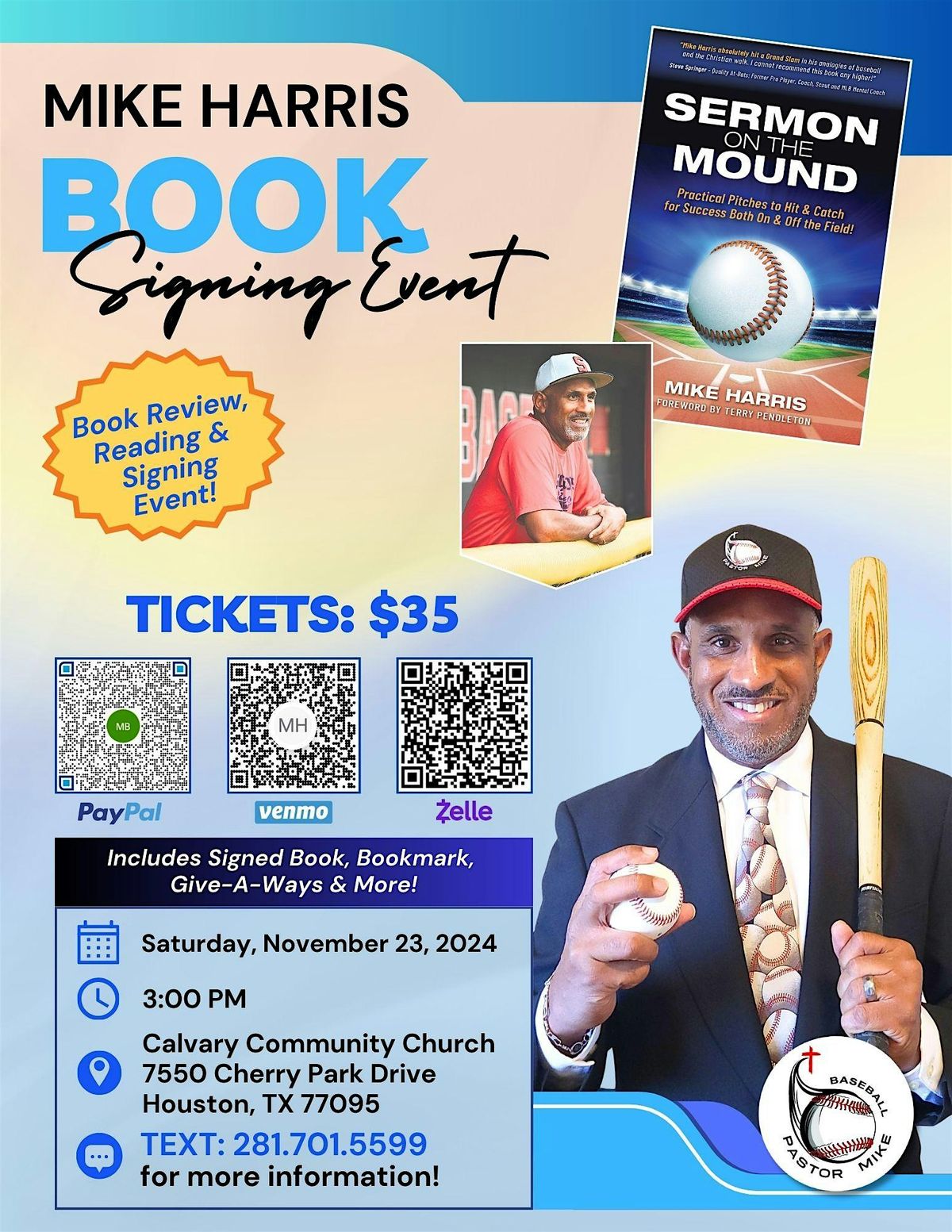 Sermon on the Mound - Pastor Mike Harris Book Signing Event (2 Locations!)