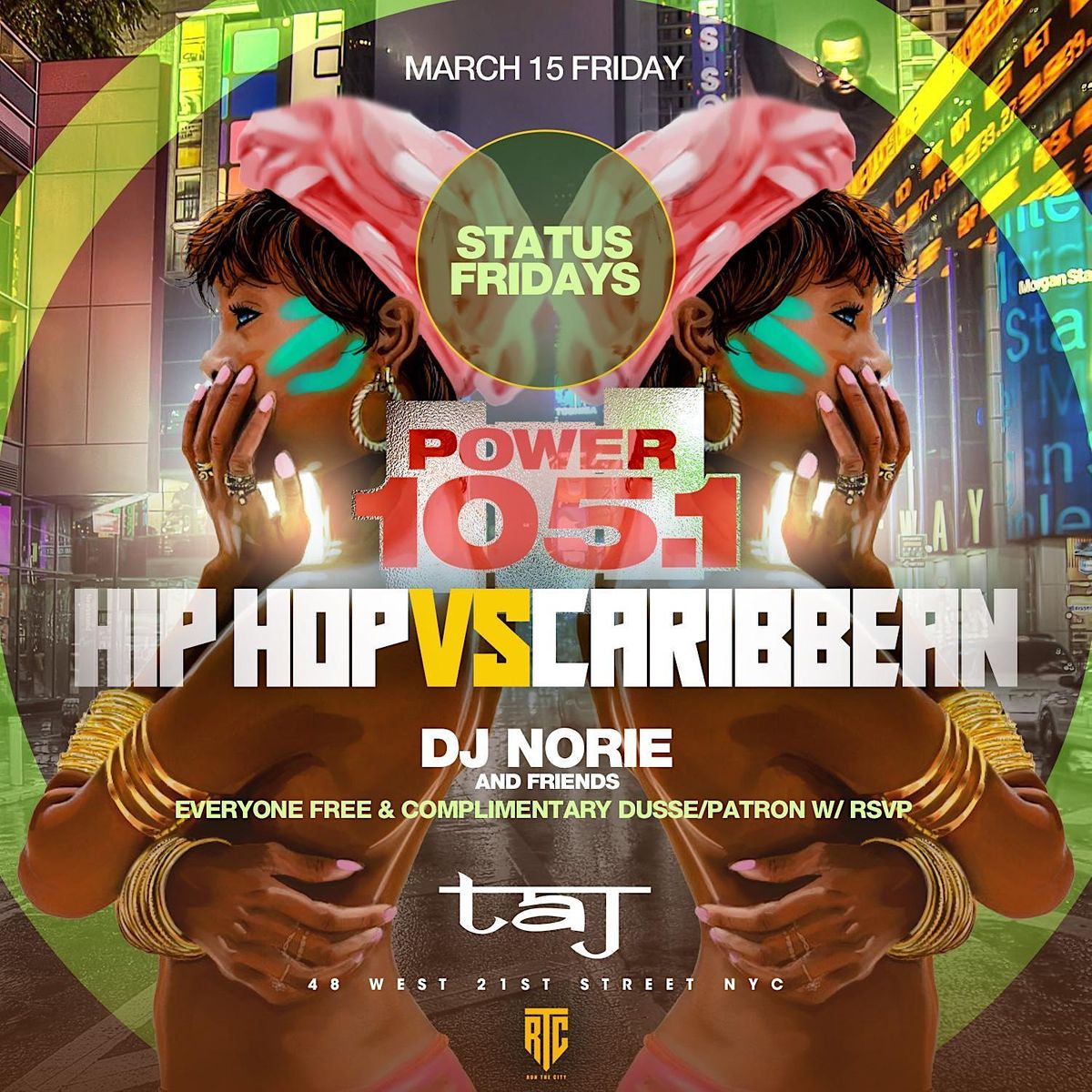 Hip Hop vs Caribbean @  Taj on Fridays: Free entry with rsvp