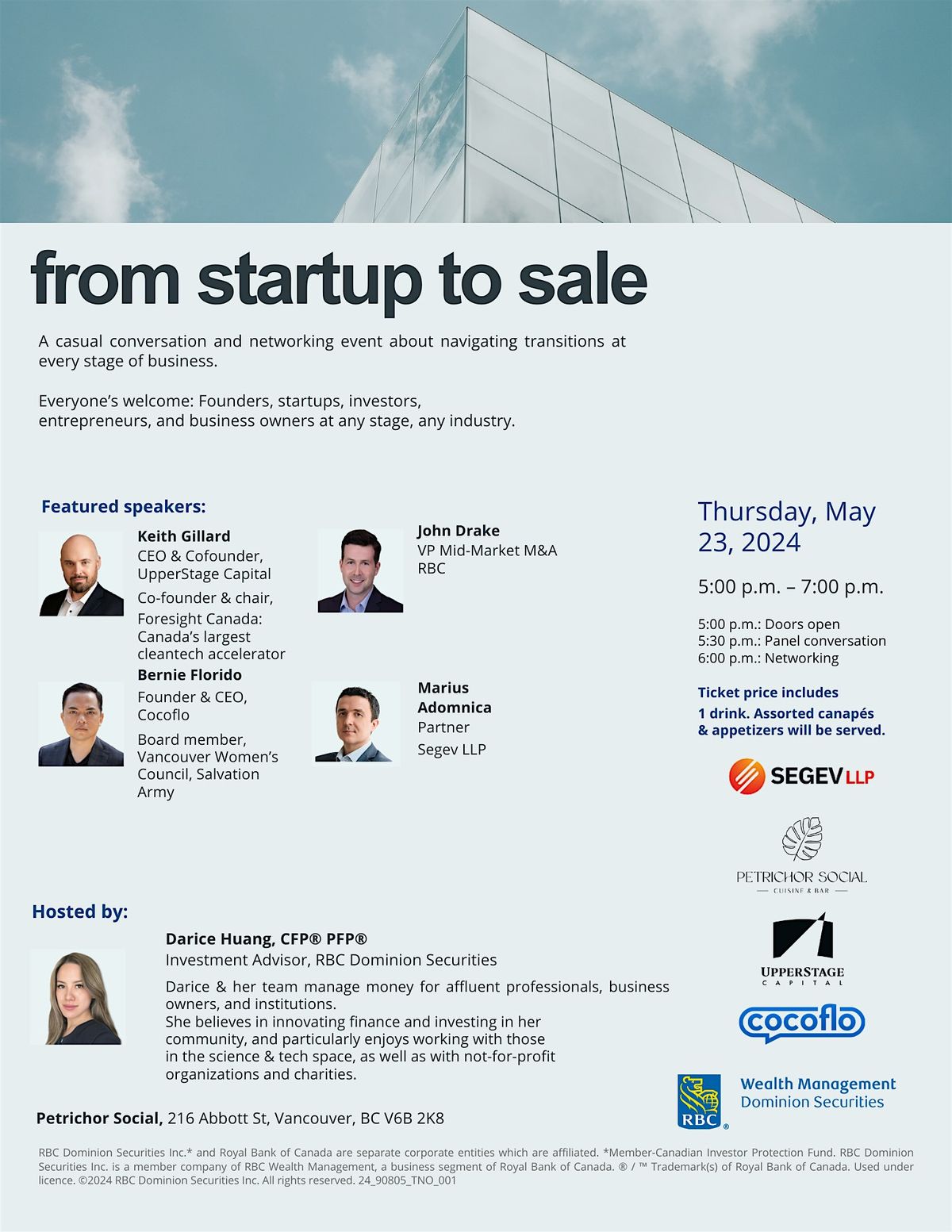 From Startup to Sale: A Conversation & Networking Event about Transitions at Every Stage
