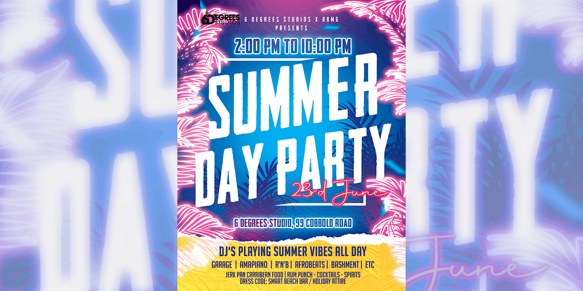6 Degrees Studio 'Summer Day Party' with DJ's, food and competitions