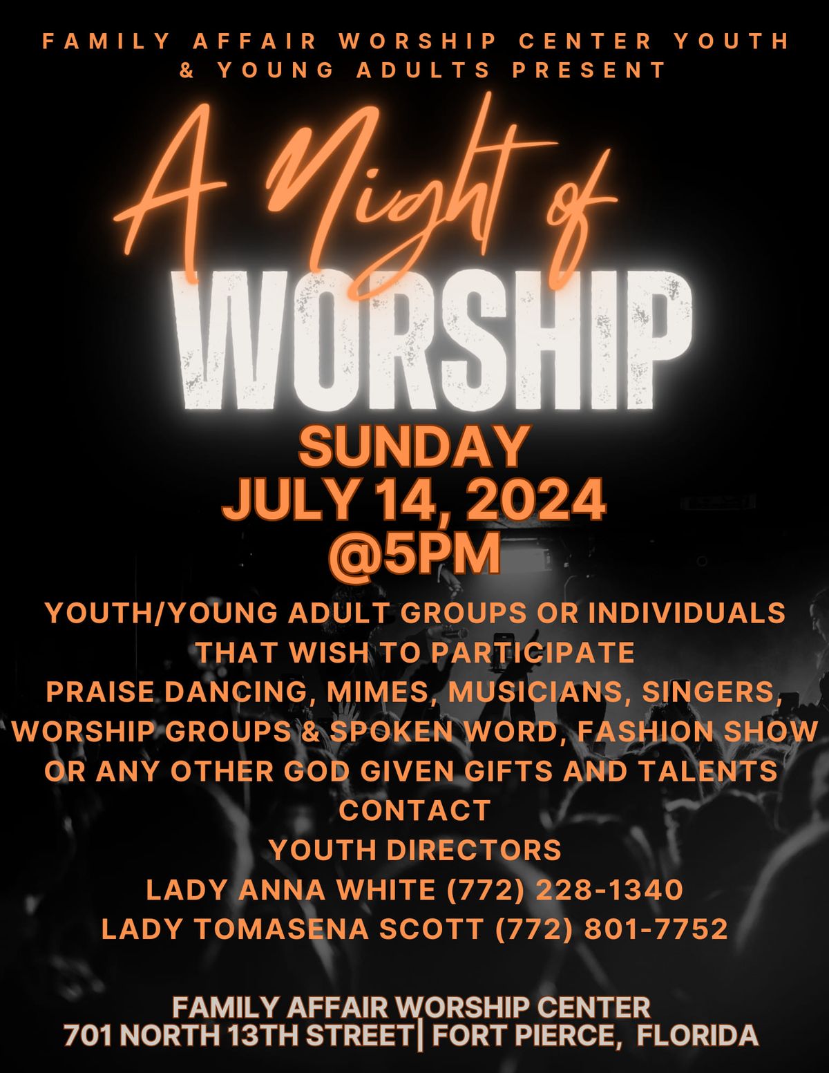 FAWC Youth and Young Adults "A Night of Worship"