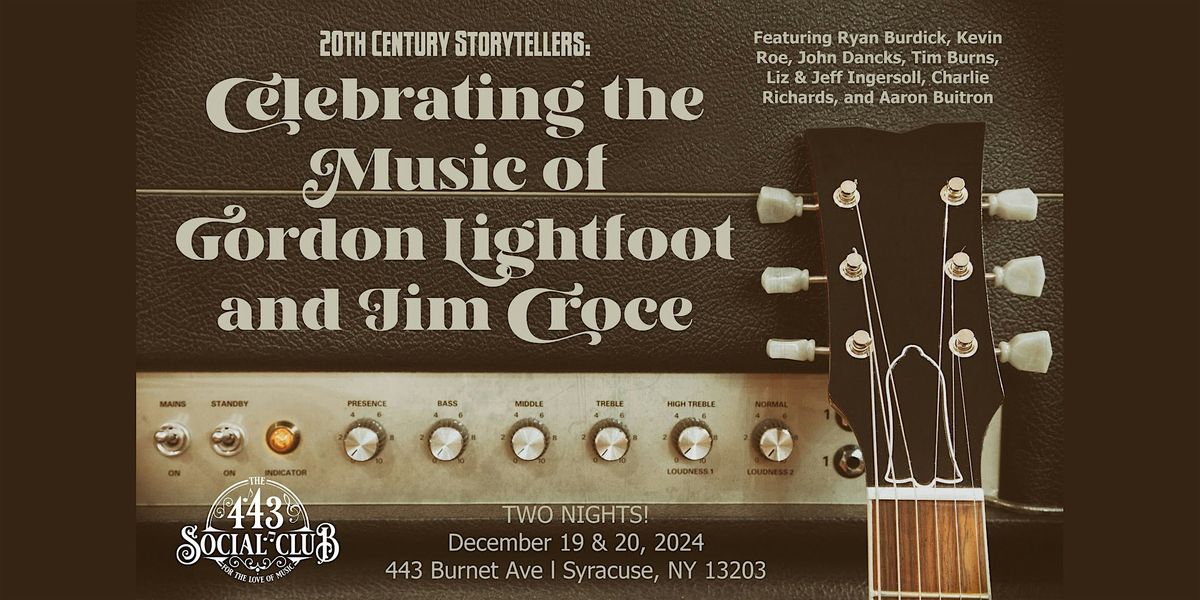 Celebrating the Music of Gordon Lightfoot and Jim Croce at the 443