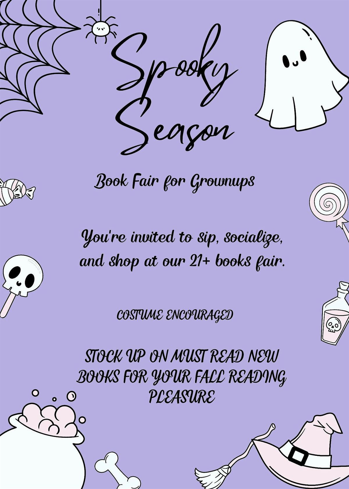 Spooky Season: Book Fair for Grownups