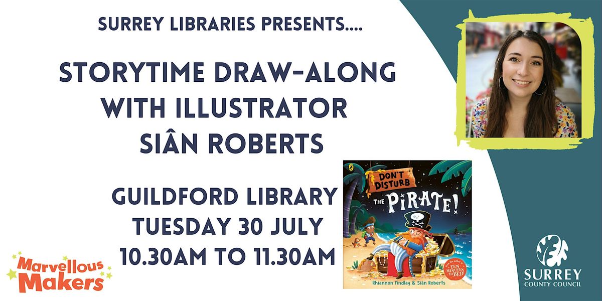 Storytime Draw-along with Illustrator Si\u00e2n Roberts at Guildford Library