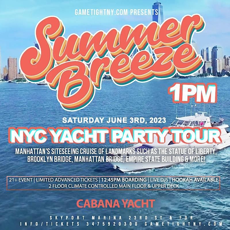 summer breeze nyc yacht party tour excursion