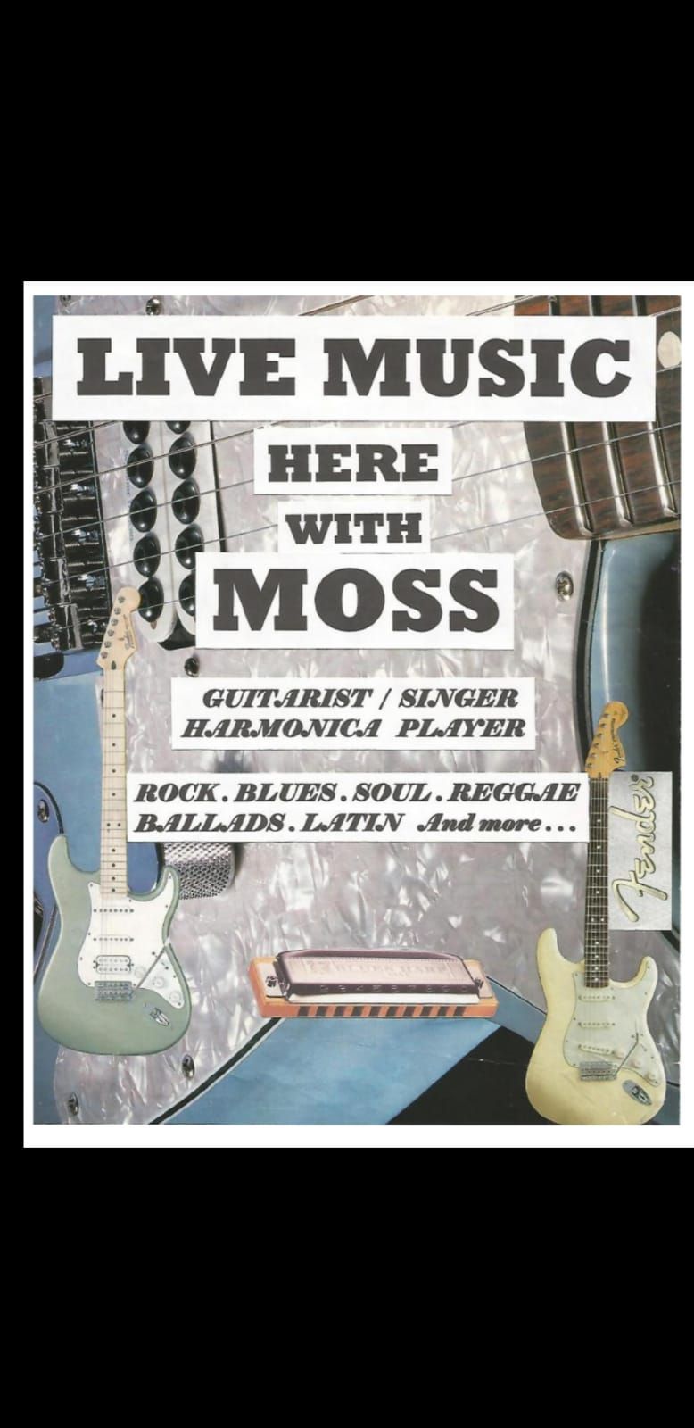 Moss - Rock,Blues,Reggae and more from 8.30pm