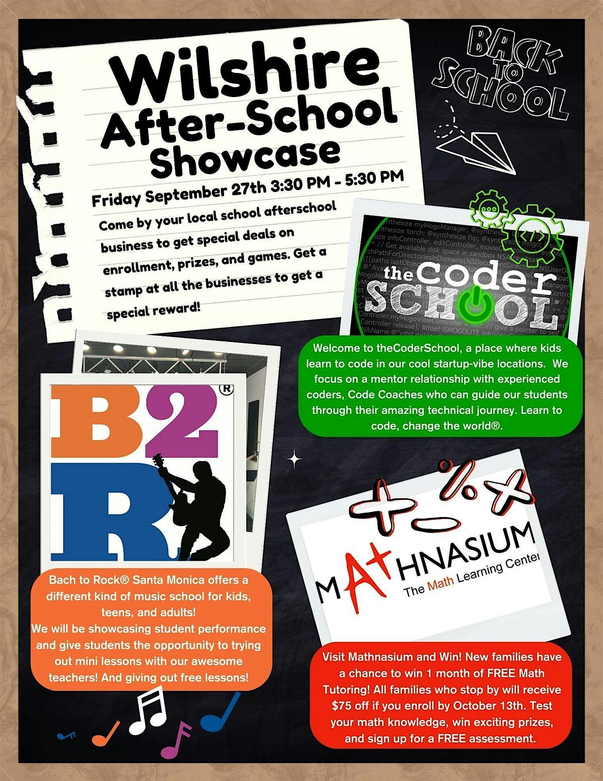 Bach to Rock Bach to School Event!