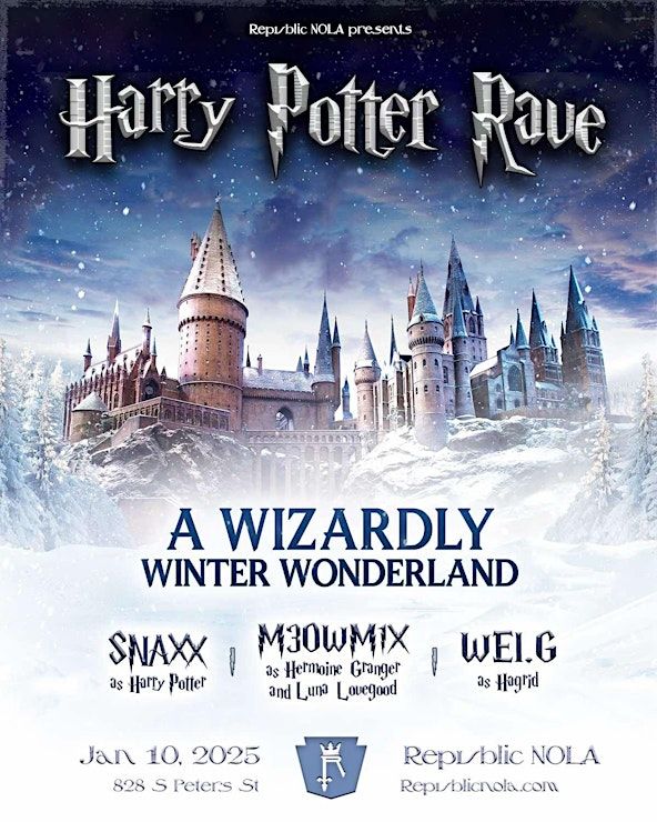 Harry Potter Rave: A Wizardly Winter Wonderland, Republic Nola, New 