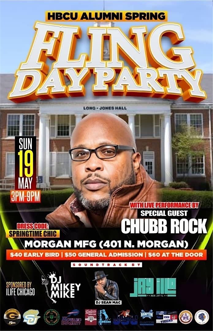 HBCU SPRING FLING DAY PARTY w\/ LIVE PERFORMANCE by Guest Host CHUBB ROCK