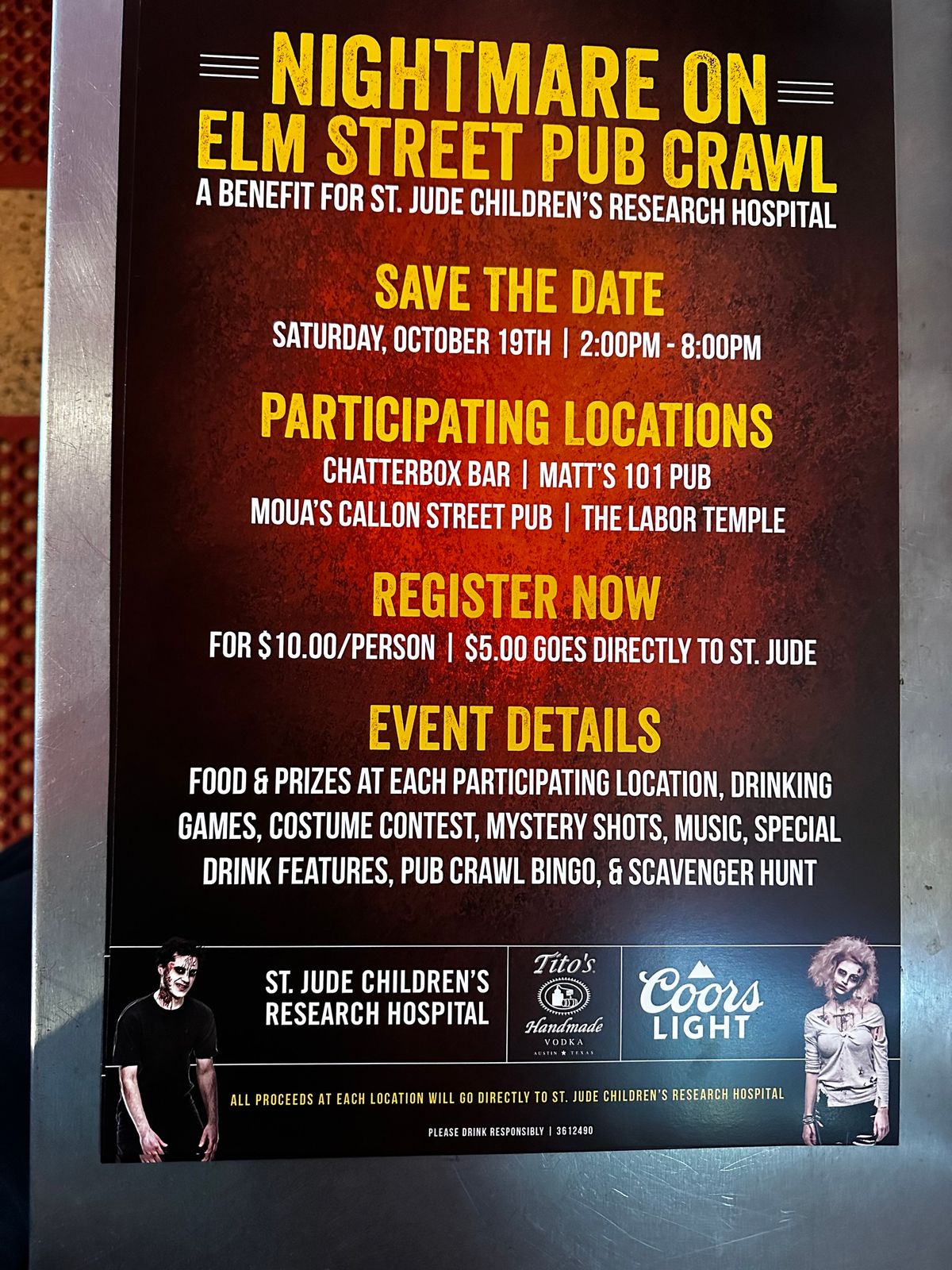 NIGHTMARE ON ELM STREET PUB CRAWL