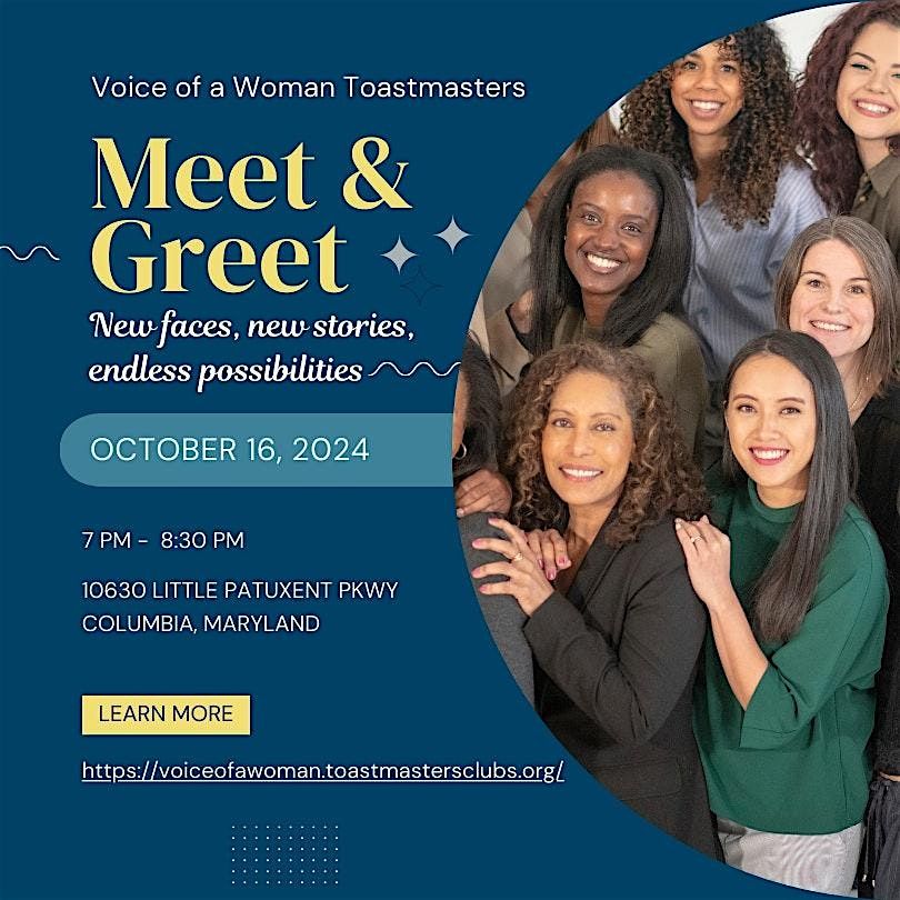 Voice of a Woman Toastmasters Meet & Greet Fall 2024